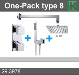 Wiesbaden one-pack inbouwthermostaatset vierk.type 8 (30cm)