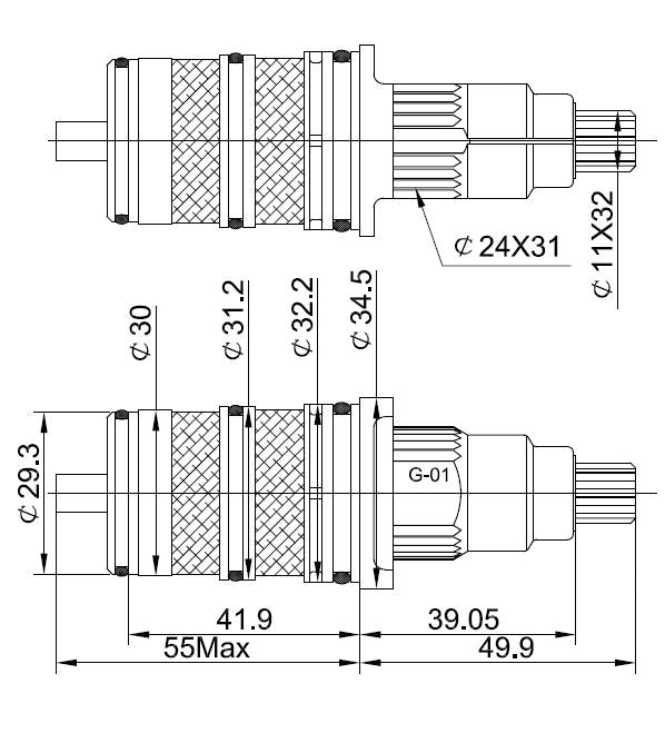 Thermostatisch binnenwerk inbouwthermostaat - WDtegels