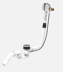 Cure badplugoverloop met waste en badvulfunctie chroom