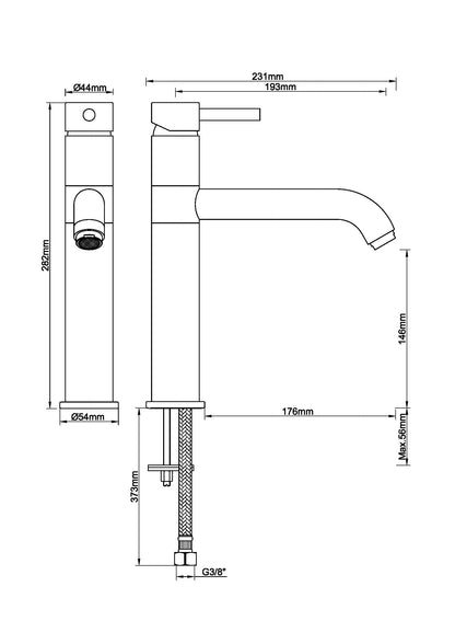 Wiesbaden Cadans keukenmengkraan geborsteld staal