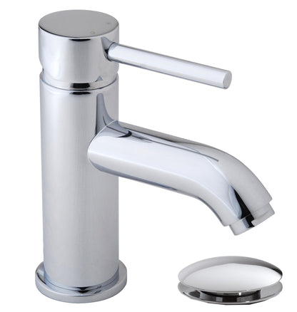 Wiesbaden Cadans wastafelmengkraan laag+clickwaste chroom - WDtegels