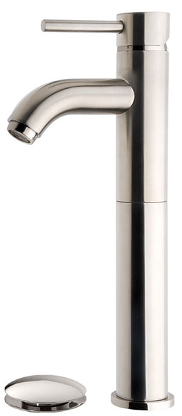 Wiesbaden Cadans washbasin mixer HIGH + clickwaste brushed steel