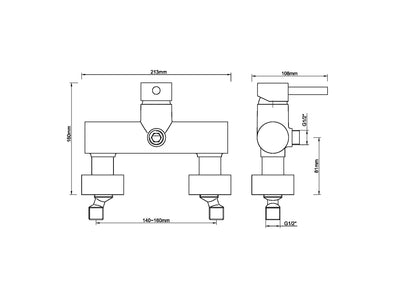 Wiesbaden Cadans douchemengkraan chroom