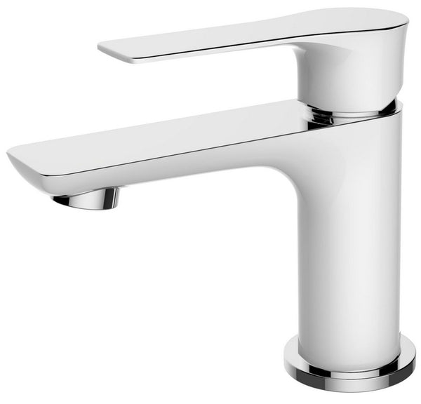 Wiesbaden Casma single-lever basin mixer tap low white/chrome