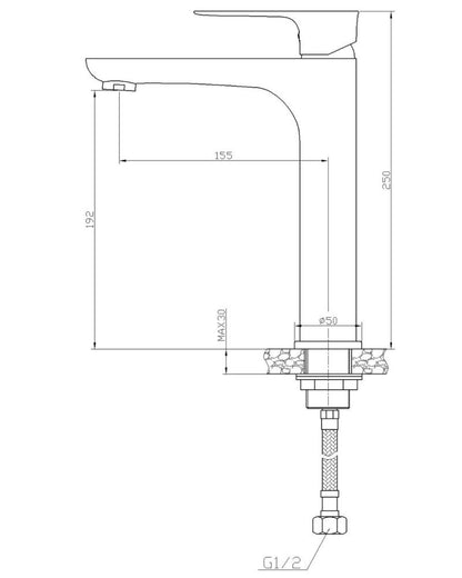 Casma XL wastafelkraan chroom 8718858075041