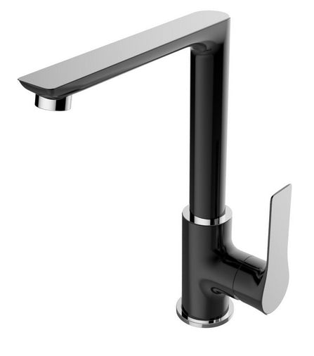 Grifo mezclador de cocina Wiesbaden Casma √©√©nlever negro/cromo