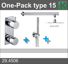 Juego de termostato empotrado de un solo paquete tipo 15 (OVNI de 20 cm)