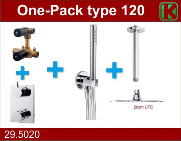 Wiesbaden one-pack built-in thermostat set type 120 CHR (20cm UFO)