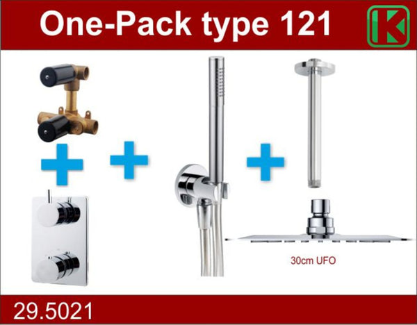 Wiesbaden one-pack built-in thermostat set type 121 CHR (30cm UFO)
