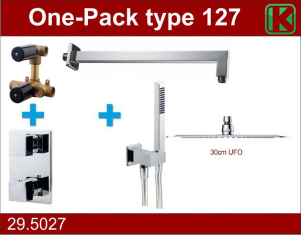 Wiesbaden one-pack built-in thermostat set type 127 CHR (30cm UFO)