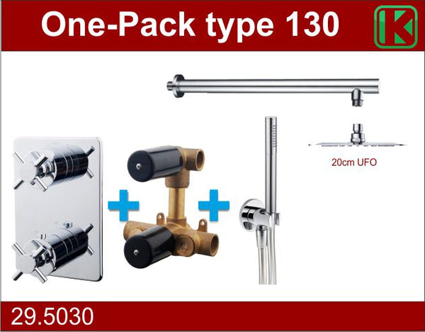 Wiesbaden one-pack built-in thermostat set type 130 CHR (20cm ufo)