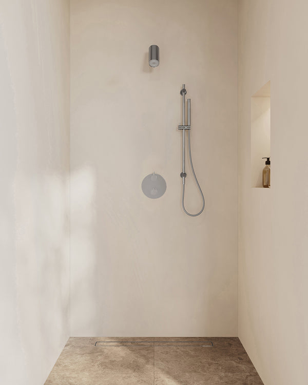 Caral inbouwthermostaat 2-weg rond | Beam hoofddouche, glijstang en staafhanddouche | Chroom