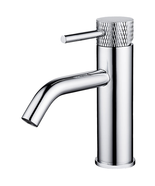 Grifo de lavabo acanalado con arranque en frío cromado