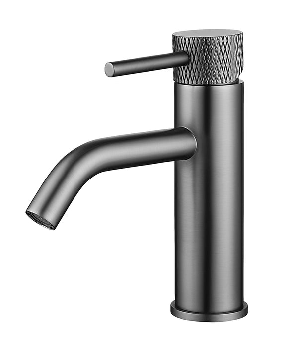 Ribbd wastafelkraan met coldstart | Gunmetal PVD