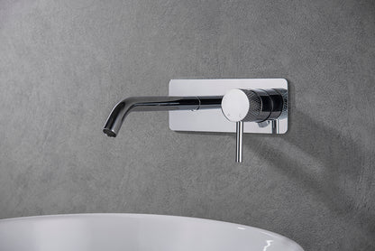 Ribbd eenhendel wastafelkraan inbouw compleet chroom - WDtegels