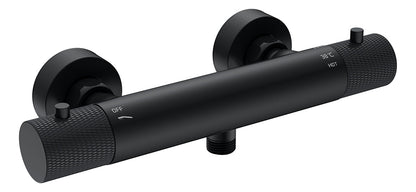 Ribbd thermostatische douchemengkraan hartafstand 15 cm mat zwart - WDtegels