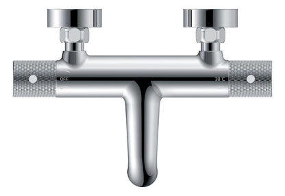 Ribbd thermostatische badmengkraan hartafstand 15 cm chroom - WDtegels