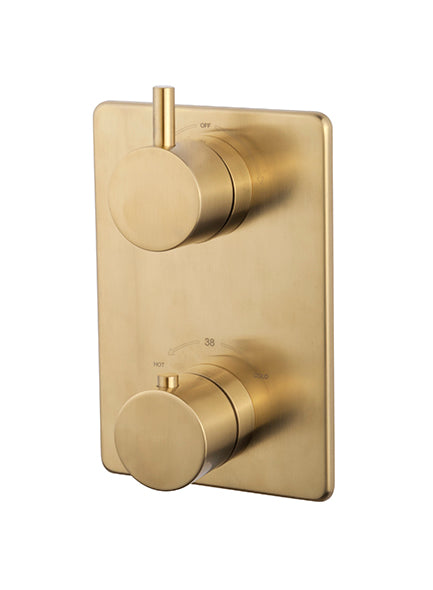 Wiesbaden Caral finishing part thermal 2-way brushed brass