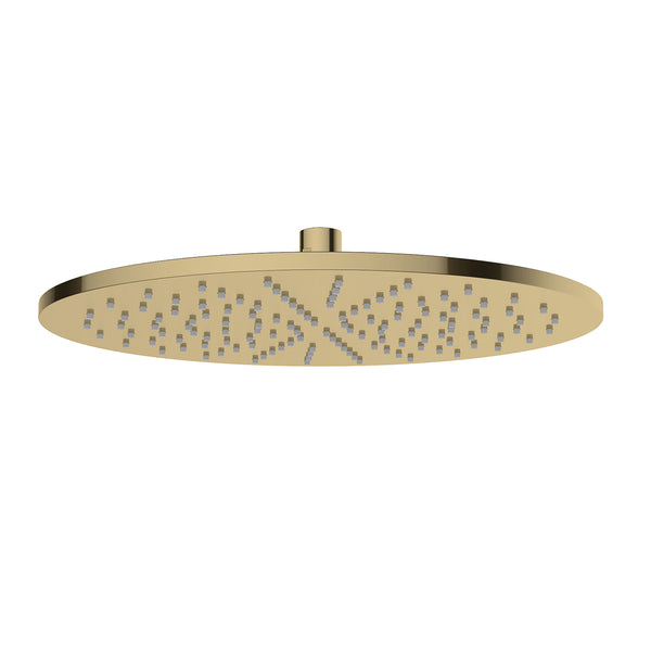 Wiesbaden luxe mess.hoofddouche | Rond | 30x0,8cm | Geborsteld messing