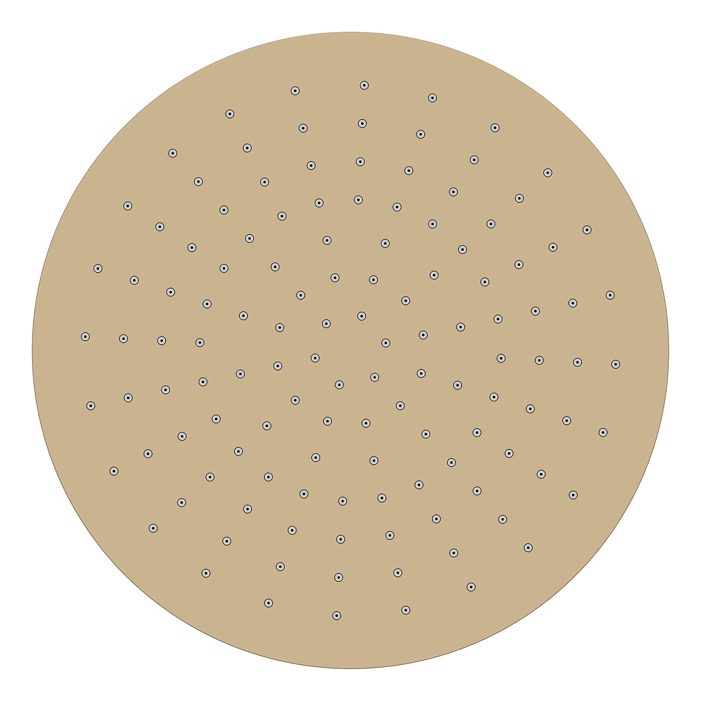 Wiesbaden luxe mess.hoofddouche | Rond | 30x0,8cm | Geborsteld messing - WDtegels
