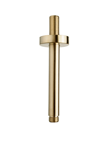 Wiesbaden luxe douche-arm rond plafondbev | 15cm | Geborsteld messing