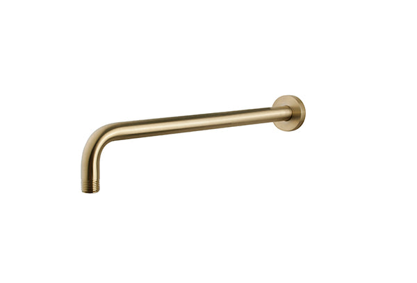 Wiesbaden luxury shower arm round wall-mounted 35cm brushed brass