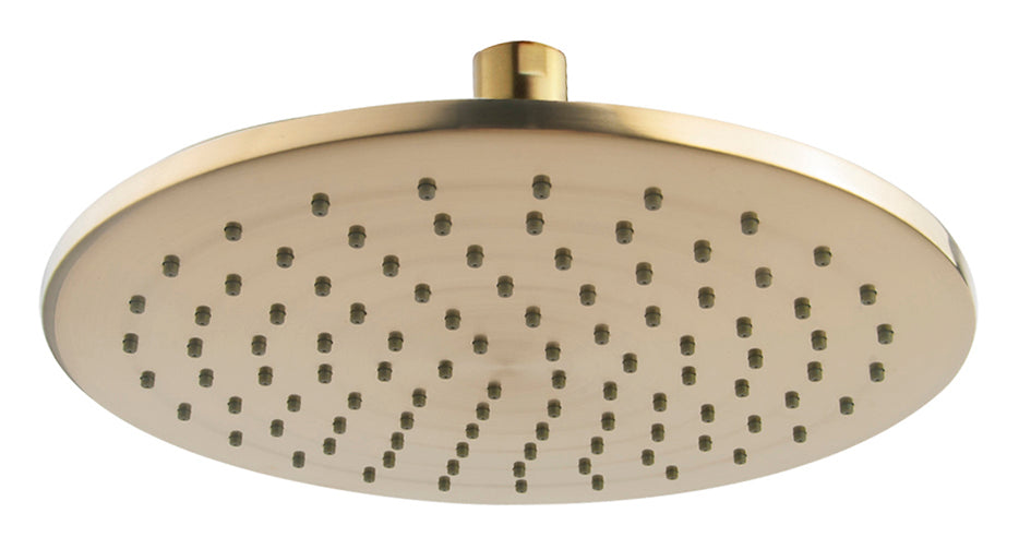 UniMatch hoofddouche rond 25 x 0,8 cm geborsteld messing PVD