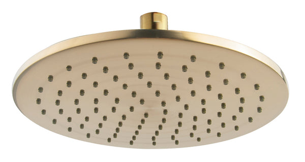UniMatch hoofddouche rond | 25x0,8cm | Geborsteld Messing PVD