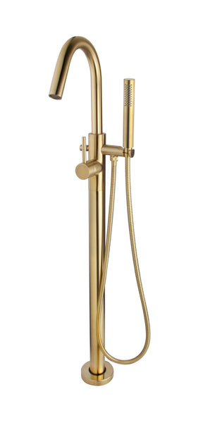 Caral bath mixer tap freestanding brushed brass PVD