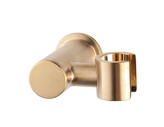 Soporte de ducha de mano de pared UniMatch, inclinable, latón cepillado PVD