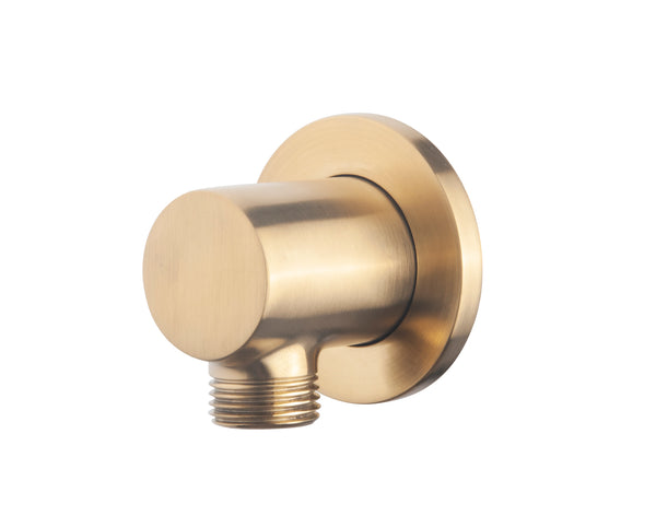 UniMatch codo de pared redondo 1/2" | Latón cepillado PVD