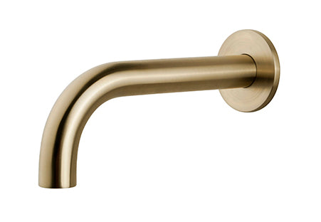 Caño de baño Caral redondo 25 cm 1/2'' latón cepillado PVD