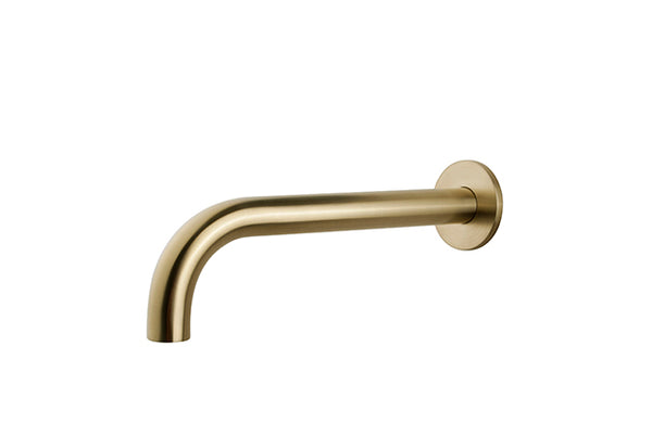 Caño de baño Caral redondo 30 cm 1/2'' latón cepillado PVD