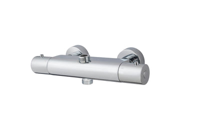 Caral thermostaatkraan voor thermostatische regendoucheset opbouw chroom - WDtegels