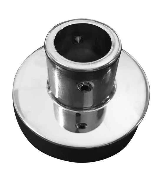 Caral wall plate for thermostatic rain shower set, surface-mounted, chrome