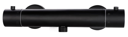 Rio thermostatische douchemengkraan 15 cm mat zwart - WDtegels