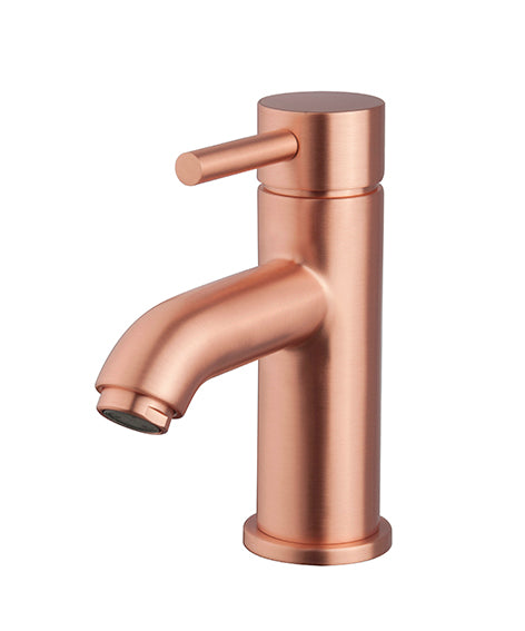 Grifo para lavabo Caral Cadans bajo cobre cepillado