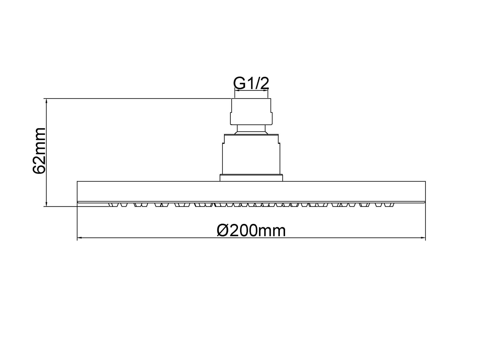 Caral hoofddouche 20 cm koper 8719956083747