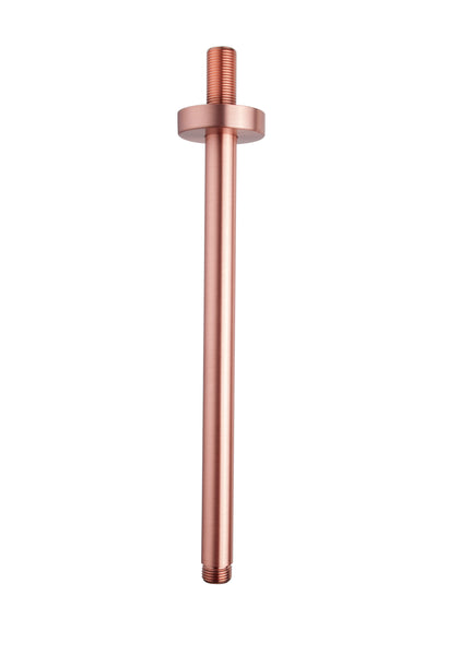 Wiesbaden luxury shower arm round ceiling mount 30cm brushed copper