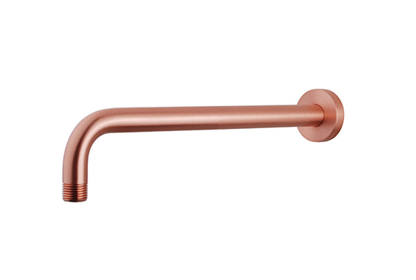 Wiesbaden luxury shower arm round wall-mounted 35cm brushed copper