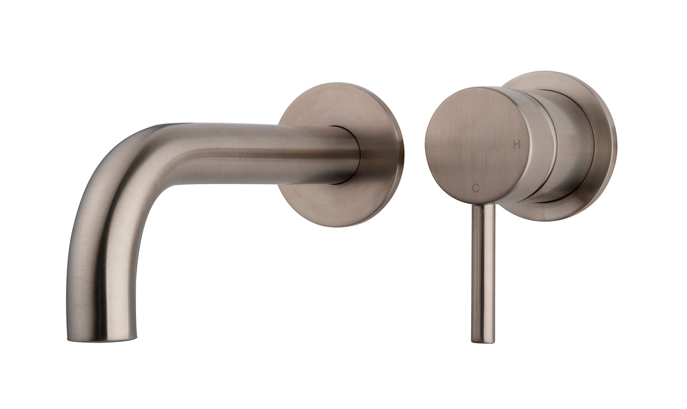 Caral afbouwdeel eenhendel wastafelkraan met coldstart geborsteld staal PVD - WDtegels