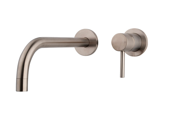 Caral Slim single-lever washbasin tap with cold start, brushed steel PVD 