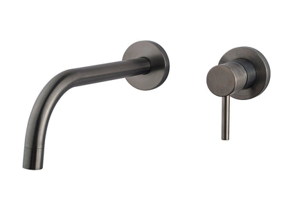 Caral Slim afbouwdeel eenhendel wastafelkraan met coldstart gunmetal PVD - WDtegels