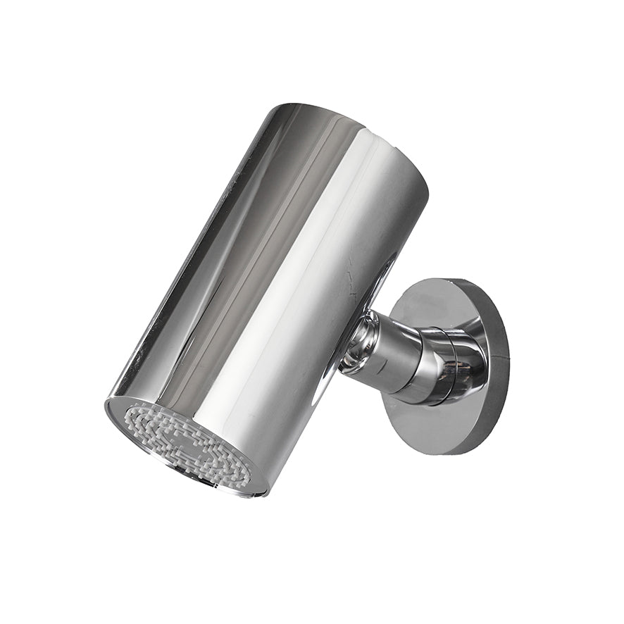 UniMatch Beam hoofddouche rond 1 stand met muurbevestiging chroom