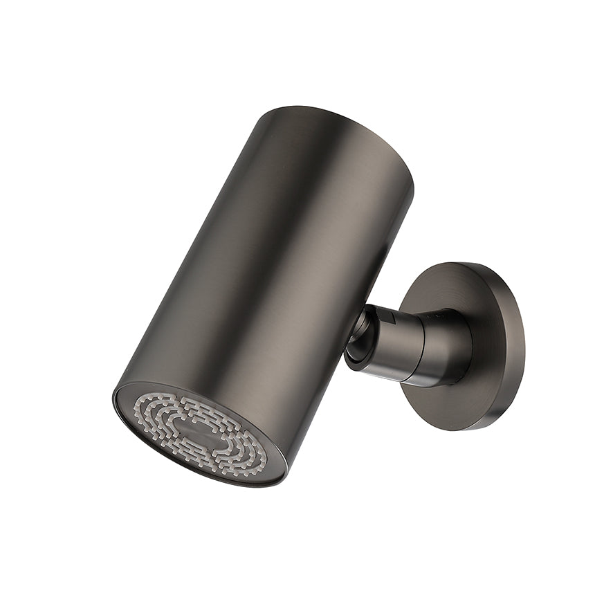 UniMatch Beam hoofddouche rond 1 stand met muurbevestiging gunmetal PVD - WDtegels