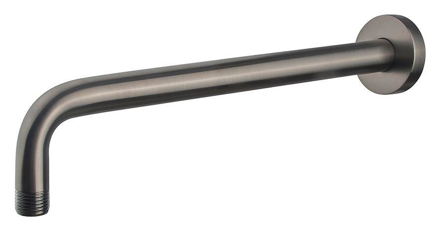 UniMatch douchearm rond met muurbevestiging 35cm Gunmetal PVD