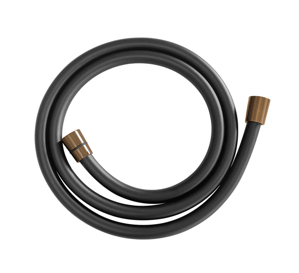 UniMatch shower hose plastic 150 cm matt black / brushed bronze copper