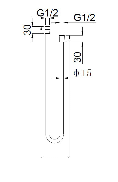 UniMatch doucheslang | Kunststof | 150cm | Mat zwart / geborsteld messing