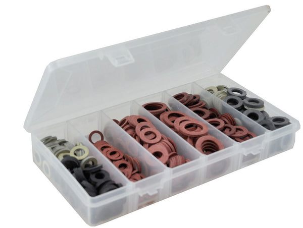 Fiber and rubber sealing ring assortment (550 pieces)