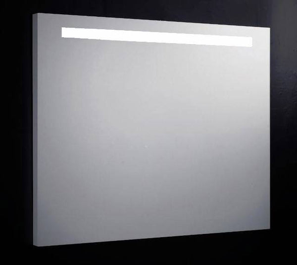 Aluminium spiegel 100x80cm met TL verlichting met spiegelverwarming